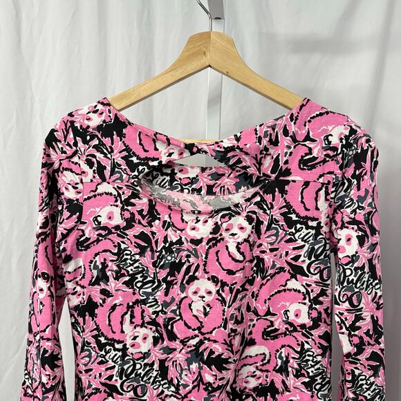 Lilly Pulitzer Pink and Black Floral Dress - Picture 7 of 13
